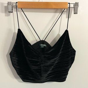Wild Fable Women's Tank Top Size XS Straps Black Velvet Slim Fit